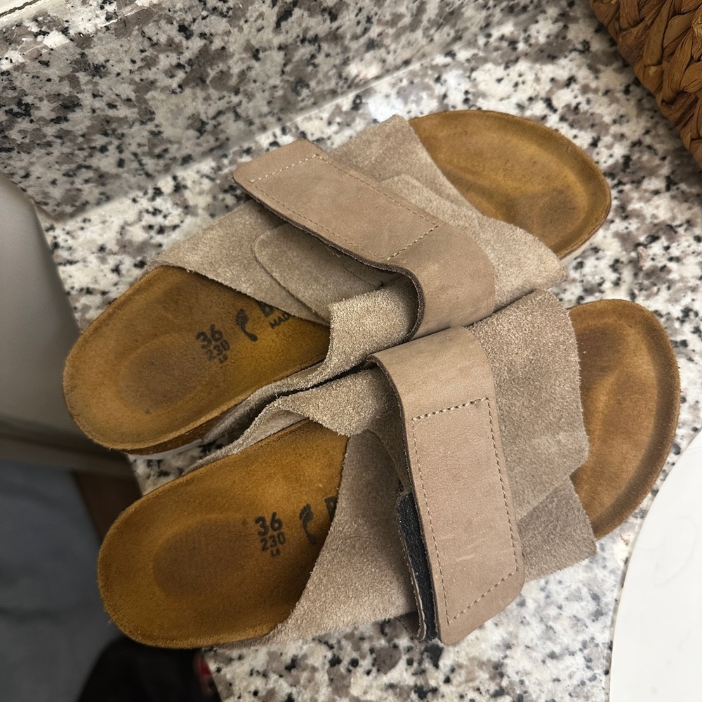 Birkenstock Kyoto Nubuck/Suede Leather Sandals W Size 36